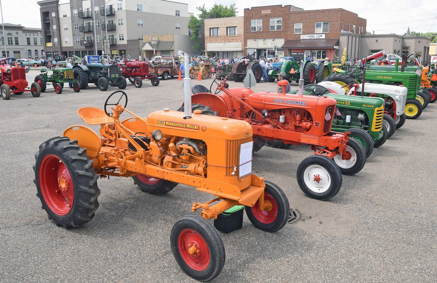 Tractors on display